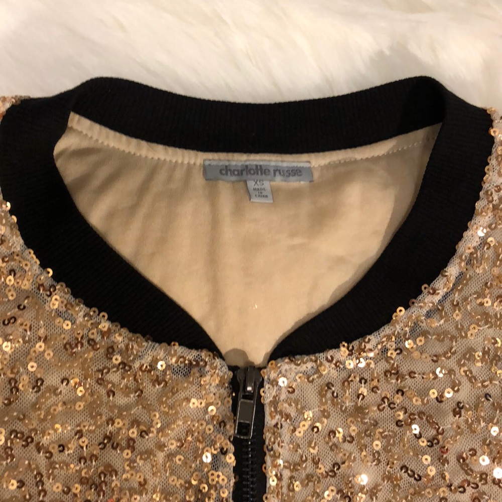 Gold sequin jacket - Picture 4 of 5